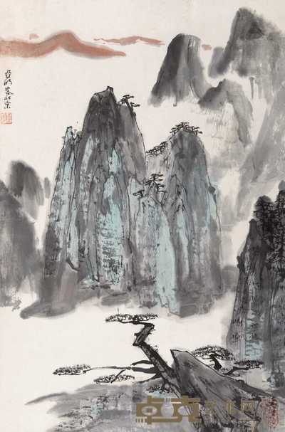 亚明 山云图 立轴 68×45cm